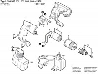 Bosch 0 600 903 203 2350 J Batt-Oper Drill 12 V / GB Spare Parts 2350J